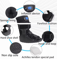 Bottes de marche à cheville, attelle Rom Walker, botte orthopédique à air, botte pour fracture de pied, entorse avec coussin d'air