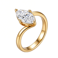 Fabricant en gros d'anneaux personnalisés en moissanite certifiée GRA pour femmes, en argent sterling 925, avec sertissage à griffes de 7x14mm, style bande croisée