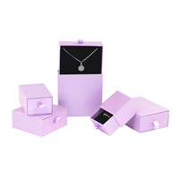Fabrik Großhandel Custom Logo Schmuck Verpackung Schieben Offene Papp schublade Geschenk box Für Halskette