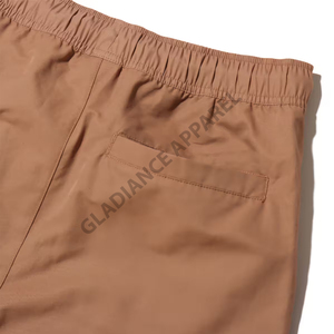 Shorts de sport décontractés pour hommes, taille mi-haute, en nylon et élasthanne tissés, avec fermeture éclair, confortables, respirants, extensibles dans les 4 sens, grandes tailles - Product Image 3