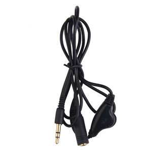 3.5mm <strong>Jack</strong> Male to Female Stereo <strong>Headphone</strong> Extension Cable with Volume Control for Microphone Computer Earphone-Black - Product Image 5