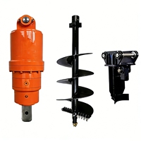 Foreuses hydrauliques montées sur tracteur pour excavatrice avec tiges et trépans de forage