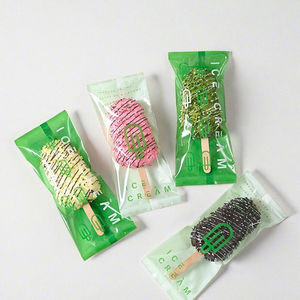 Commercio all'ingrosso fatto a mano vecchie barre di ghiaccio ghiaccioli schermo stampato termosaldato sacchetti di plastica trasparente sacchetti di legno cibo per animali domestici zucchero - Product Image 1