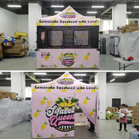 Stan Pameran Ronningstar 3x3m Tenda Rangka Aluminium PVC Portabel Lipat untuk Acara Luar Ruangan, Pameran Dagang, dan Tenda Makanan