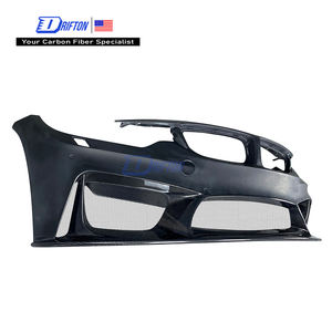 Para BMW M3 M4 F80 F82 F83 Parachoques delantero de fibra de carbono parcial de estilo 3D - Product Image 1