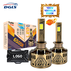 ไฟหน้ารถยนต์ LED รุ่น D40 กันน้ำระดับ IP68 กำลังไฟ 400 วัตต์ ความสว่าง 40000 ลูเมน แสงสีขาว 6500K ชิป 5080 CSP ระยะส่องไกล ใช้ได้กับ <span class=keywords><strong>Novsight</strong></span> และ Auxito - Product Image 1