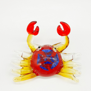 かわいい手作りガラス吹くヤドカリガラスアート彫刻