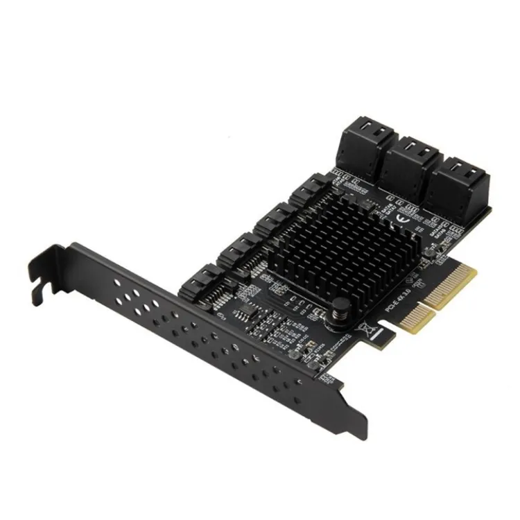 pcie to 10 ports sata 3.0 to PCIe Expansion Card PCI Express SATA Adapter 3 Converter With Heat Sink
