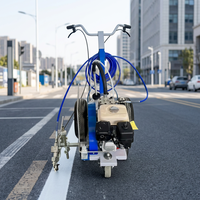 Machine de marquage routier sans air légère avec moteur 6,5 CV, pompe à diaphragme compacte, traceur de lignes à peinture froide