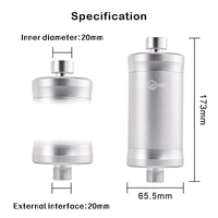 Purificateur d'eau de douche au charbon actif Coolway avec tête de filtre en plastique pour le corps et les cheveux SPA Utilisation domestique Écologique
