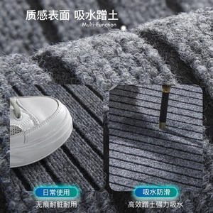 Tapis d'entrée de villa transfrontalier, tapis rectangulaire extérieur antidérapant en PVC à rayures pour entrée de centre commercial - Product Image 3