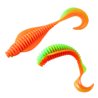 Palmer 8 pièces/boîte TPE leurre vis appât souple Drongo Pupa appât de natation leurre de pêche 8cm 3.7g bar leurre pêche ver appât