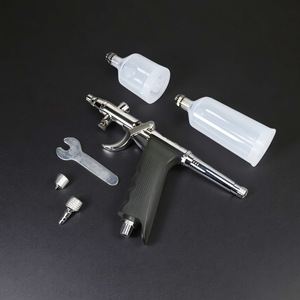 Pistolet aérographe 116BK avec buses de 0,3, 0,5 et 0,8 mm, alimentation par gravité, double action, vitesse réglable, pour travaux artistiques, peinture de modèles, réparation de meubles - Product Image 3