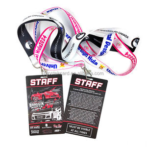 カスタマイズされたプリント高品質イベントバッジバックステージアクセスバッジVipパスバッジストラップ付き - Product Image 2