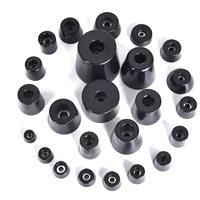 Patins de pieds circulaires en caoutchouc noir écologiques, antidérapants et amortissants pour machines, tables, chaises et instruments