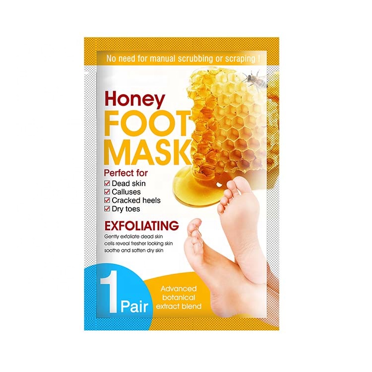 ROUSHUN Honey foot mask and Dead Skin Cells Repair Rough Heels Exfoliating Foot Mask