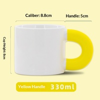 Grande tasse à poignée large, souvenir personnalisé, dessin animé, écologique, auto-portrait étudiant, cadeau de remise de diplôme, boîte cadeau, compatible micro-ondes