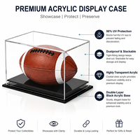 Boîte de présentation en acrylique transparente sur mesure pour ballon de rugby