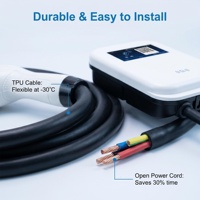 WICEN CE TUV Certifié IP65 Chargeur mural pour véhicules électriques 7kW avec gestion des câbles, chargeur mural domestique, chargeur EV Type 2