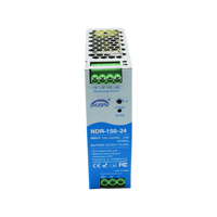 Alimentation électrique à découpage industrielle sur rail DIN à sortie unique, haute efficacité, NDR-150-24, 150W, 6.25A, 24V, entrée 100-240V