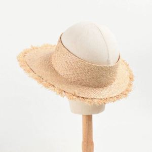 Nouvelle Tendance Estivale : Chapeau de Paille en Raphia à Bord Large Effiloché pour Femme, Visière Pare-Soleil, Style Sauveteur, pour la Plage, l'Extérieur et les Voyages - Product Image 3