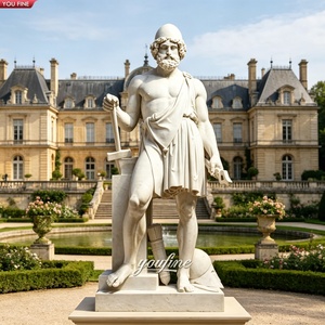 YOUFINE Statua di Efeesto Seduto a Grandezza Naturale in Marmo, <span class=keywords><strong>Scultura</strong></span> <span class=keywords><strong>Classica</strong></span> del Dio Greco Vulcano per Giardino - Product Image 6