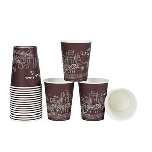 Gobelet en papier jetable personnalisé avec logo, simple paroi, 4 oz, 8 oz, pour café chaud - Product Image 4