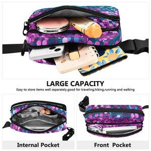 Sac banane de sport imperméable en nylon brillant avec fermeture éclair, sangle d'épaule réglable, idéal pour les activités de plein air – Vente chaude - Product Image 3
