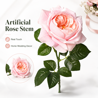 Bunga Mawar Juliet Artificial Real Touch 7 Tangkai Bunga Sutra Imitasi untuk Dekorasi Pernikahan, Rumah, Fotografi, Pesta, dan Rangkaian Centerpiece