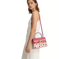 Sac à main à rabat en cuir PU imprimé personnalisé, sac à main tendance avec poignée supérieure, fabrication OEM pour les marques, vente en gros