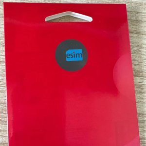 การ์ดกระดาษเคลือบมันวาวพร้อมกล่องบรรจุภัณฑ์แบบแขวนการ์ด <span class=keywords><strong>esim</strong></span> โลโก้ที่กำหนดเอง - Product Image 3