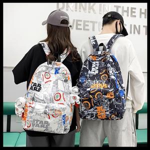 Stylish <strong>Cool</strong> Graffiti Unisex Nylon Water Resistant Durable Backpack for <strong>College</strong> <strong>Students</strong> Casual Simple All-Match 20-35L <strong>Bag</strong> - Product Image 6