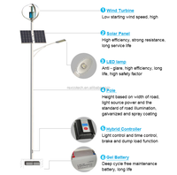 Système d'alimentation solaire hybride réverbère eolienne Offre Spéciale modèle d'éolienne