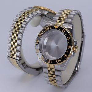 นาฬิกาหรู glod ขนาด40มม. สำหรับผู้ชายเคสสายนาฬิกาโลหะสำหรับ Nh36เคลื่อนไหว Nh35 <span class=keywords><strong>GMT</strong></span>-<span class=keywords><strong>Master</strong></span> - Product Image 5