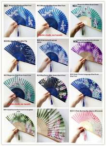 Abanico Femenino Estilo Japonés con Diseño de Mariposas y Flores, Material de Papel de Bambú Ecológico, Decoración Tallada y Pintada, Recuerdo Portátil - Product Image 2