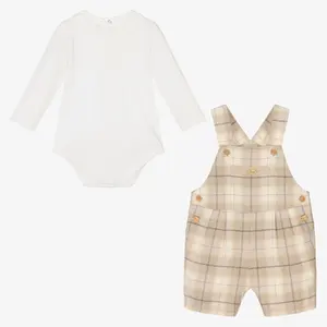 विंटेज ग्रीष्मकालीन टॉडलर लड़कियों के कपड़ों ने 12m-2 साल के बच्चों के लिए छोटे आस्तीन कपड़े के कपड़े सेट किए