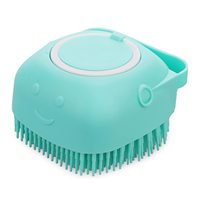 Brosse de bain et de massage écologique pour chiens et chats avec distributeur de shampoing pour le toilettage