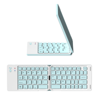 Keyboard Lipat Nirkabel untuk Tablet Laptop Mini Ponsel Telepon Portabel Keyboard Kecil Lipat Keyboard BT