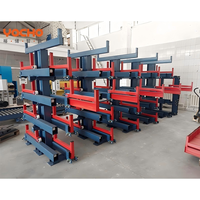 Scaffalatura Telescopica a Sbalzo Personalizzata Premium, Robusta per Magazzino Industriale, in Acciaio con Protezione Anticorrosione e Ruote