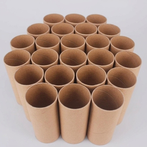 Venta al por mayor de fábrica: Tubo cilíndrico de cartón kraft biodegradable vacío para rollos de papel higiénico, para uso en máquinas de papel tisú. - Product Image 1