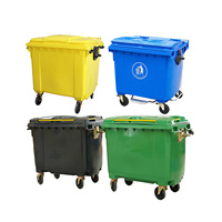 Poubelle extérieure en HDPE 120l 240L Hall d'hôtel Aéroport École Hôpital Poubelle extérieure en plastique à pédale
