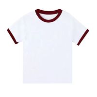 Camiseta Corta de Verano para Mujer RUICHI, 230GSM, Estilo Y2K, Cuello Redondo, Corte Ajustado, Cuello y Puños en Color Contrastante, Manga Corta
