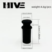 HIVE Solid Ebony Guitar End Pin Dual Step Strap Button / Guitar Pickup Hole Plug Guitar End Pin Guitar Strap untuk Gitar Akustik