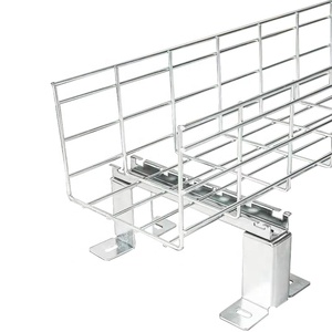 Bandejas organizadoras de cables de puente tipo rejilla de acero inoxidable <span class=keywords><strong>SS304</strong></span> Bandeja de cables de malla de alambre con accesorios - Product Image 4