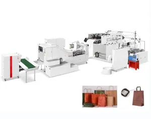 Fully automatic Sheet Feeding Paper Bag Making Machine With Twisted Rope For Shopping Bag