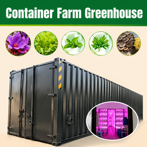 Natural Airflow <b>Light</b> Blocking Insulated Container Equipped with Bolt-Assembled Growing Racks for Commercial Saffron Farming - Product Image 5