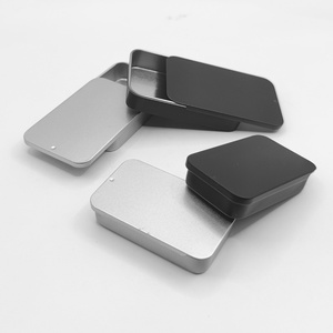 Boîte rectangulaire en fer blanc noir pour emballage lait, pain, confiseries - Conteneur personnalisable en couleur - Product Image 1