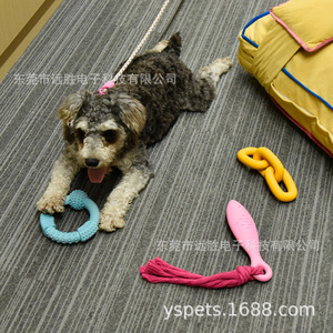 ของเล่นยางเคี้ยวสำหรับสุนัข แบบกำหนดเอง ทนทาน ไม่แตกหัก รูปทรงโซ่ สำหรับเล่นดึงเชือก ขนาดใหญ่ 330x70x70 มม. - Product Image 1