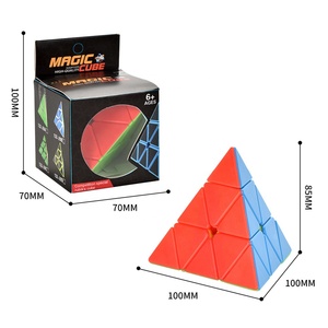 Jouets éducatifs en plastique ABS, 2 pièces, impression de logos personnalisés, Puzzle 3x3x3, plateau à rotation rapide, <span class=keywords><strong>3</strong></span> figurines magiques, <span class=keywords><strong>Cube</strong></span> pour enfants - Product Image 6