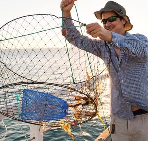 Package vente bleu sacs d'appâts de pêche poisson casier en caoutchouc pour homard crevettes crabe piège engins de pêche et accessoires - Product Image 6